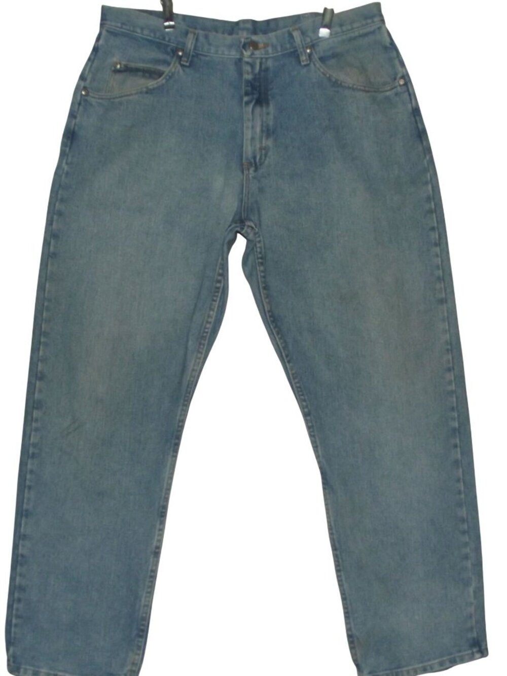 Wrangler Jeans Mens 36 x 30 Blue Regular Fit 100% Cotton (medium stone wash)